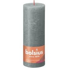 BOLSIUS RUSTIEK STOMPKAARS 190/68 - EUCALYPTUS GREEN ()
